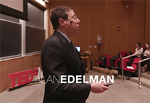 Alan Edelman speaking to audience